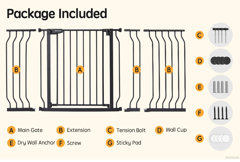 PANGDUBE Children's Safety Fence Baby Playpen Security Door for Pet Child Stair Barrier Baby Gate for Stairs Baby Safety Gate