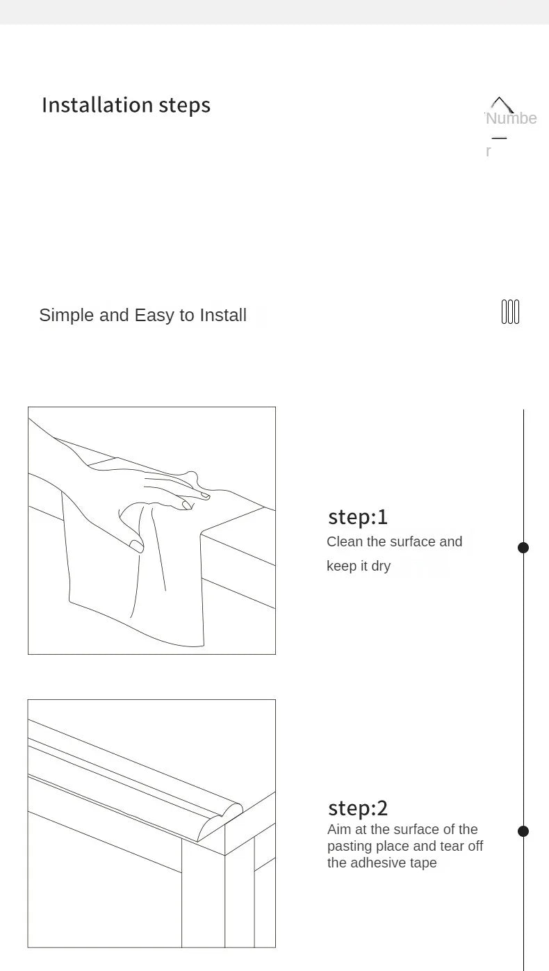 Transparent PVC Baby Protection Strip with Double-Sided Tape Anti-Bumb Kid Safety Table Edge Furniture Guard Corner L Protectors