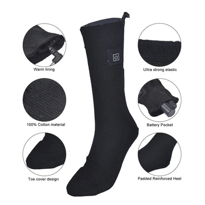 Heated Socks for Men Women Thermal Heating Thermosocks Foot Warmer Socks Trekking Ski Cycling Outdoor Warm Socks