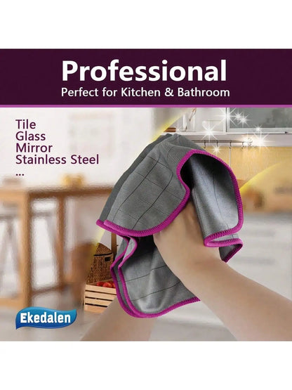 3/5pcs Carbon Fiber Cloth, Wine Glass Cutlery Glass Cleaning Cloth, Multifunctional Microfiber Kitchen Degreasing and Cleaning C