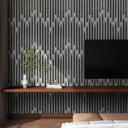 Wood Slat Wallpaper Peel and Stick Wood Grating Stripe Self-Adhesive Wallpaper Faux Wood Contact Paper Self Adhesive Home Decor
