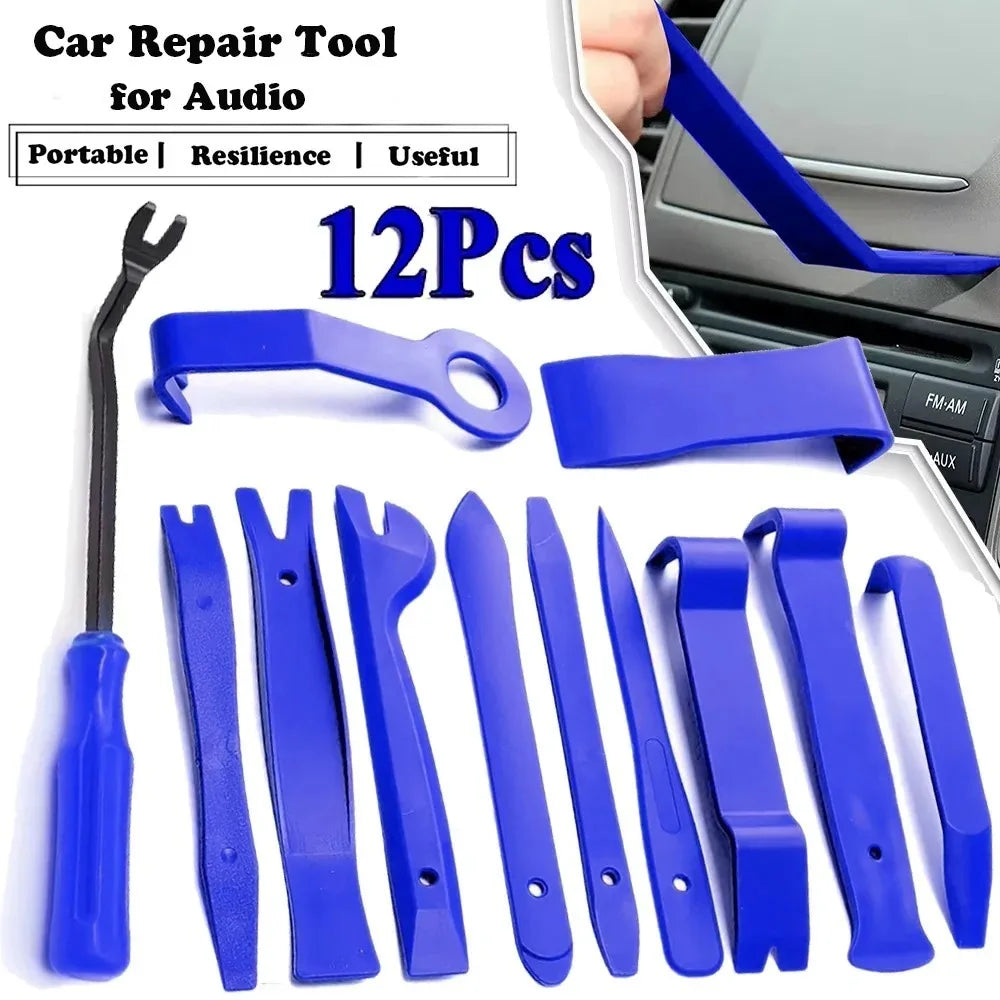 19Pcs Trim Removal Tool Set Clip Plier Upholstery Remover Nylon Car Panel Removal Set with Portable Storage Bag