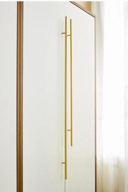 Cabinet Handles Brushed Brass Kitchen Knobs European style minimalist solid brass cabinet DIY pull handle classical luxury drawer gold knob cabinet door long handle