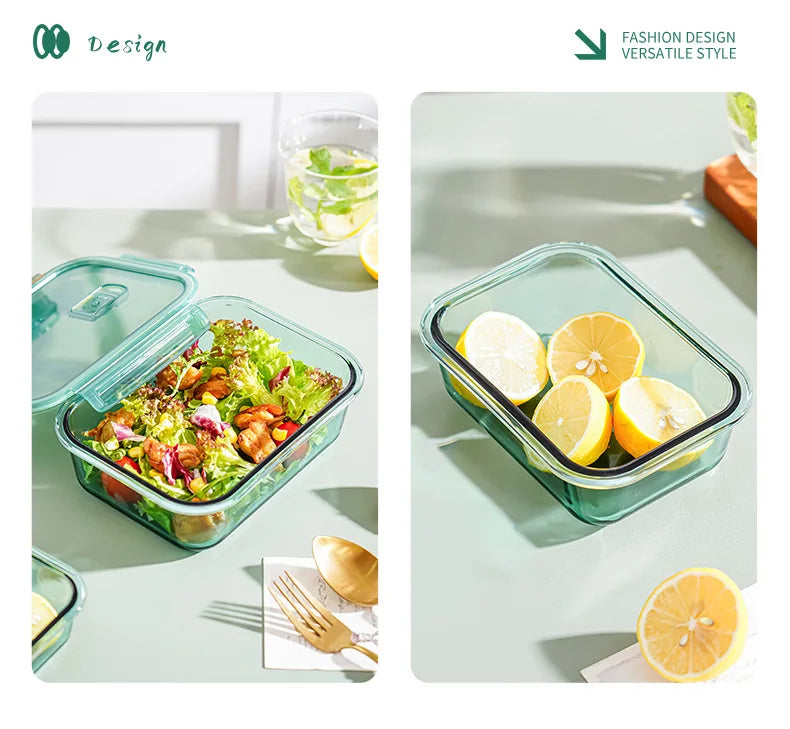 The Glass Lunch Box Can Be Heated in The Microwave. It Is A Special Student Lunch Box for Bringing Meals To Work