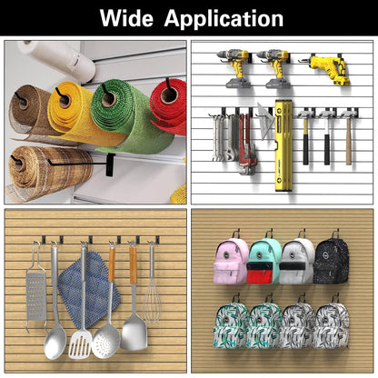 18 Pcs Garage Hooks Heavy Duty - Garage Storage and Organization Ladder Hooks with Non Slip PVC Coating for Hanging Bike，Ladder，Garden Tools，Hose