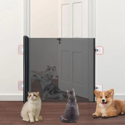 No Drilling Retractable Baby Gate Tall Mesh Baby Gate Extends Up To Wide Retractable Gate For Kids Pets Retractable Dog Gates