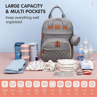 Diaper Bag Backpack  Foldable Baby Bed Waterproof Travel Bag with USB Charge Diaper Bag Backpack with Changing Bed 3 types