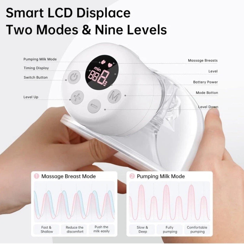 Breast Pump Kit Single Electric Breast Pumps, Hands-free Poratable Mom Milk Puller Pump, Slient Breastfeeding Pump for Baby