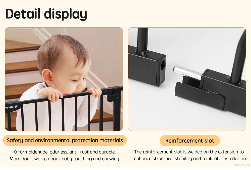PANGDUBE Children's Safety Fence Baby Playpen Security Door for Pet Child Stair Barrier Baby Gate for Stairs Baby Safety Gate