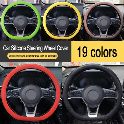 Anti-skid Silicone Auto Steering Wheel Cover With Elastic Stretch To Enhance Internal Design And Comfortable Grip Access