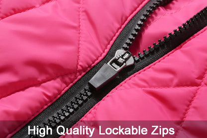 Small Dog Coat with Harness Built-in, Warm Dog Jacket with Zip, Reflective Winter Coat Pet Sweater Clothes for Small/Large Dogs