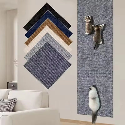 Cat Scratch Mat,Trimmable Self-Adhesive Carpet,DIY Climb Cat Scratcher for Cat Couch Furniture or Wall Protector,Covering Cat Tower,and Replacement Pads