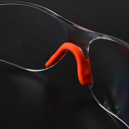 12PCS Lab Work Safety Eye Protective Glasses PC Material Anti Impact Wind Dust Proof Goggles Safety Riding Clear Glasses