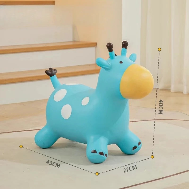 Kids Animal Inflatable Bouncy Horse Hopper Soft Vaulting Horse Bouncer PVC Jumping Leech Ride on Children Baby Play Toys