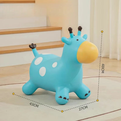 Kids Animal Inflatable Bouncy Horse Hopper Soft Vaulting Horse Bouncer PVC Jumping Leech Ride on Children Baby Play Toys