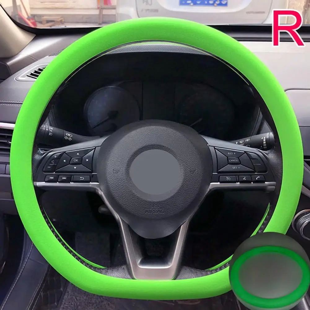 Anti-skid Silicone Auto Steering Wheel Cover With Elastic Stretch To Enhance Internal Design And Comfortable Grip Access