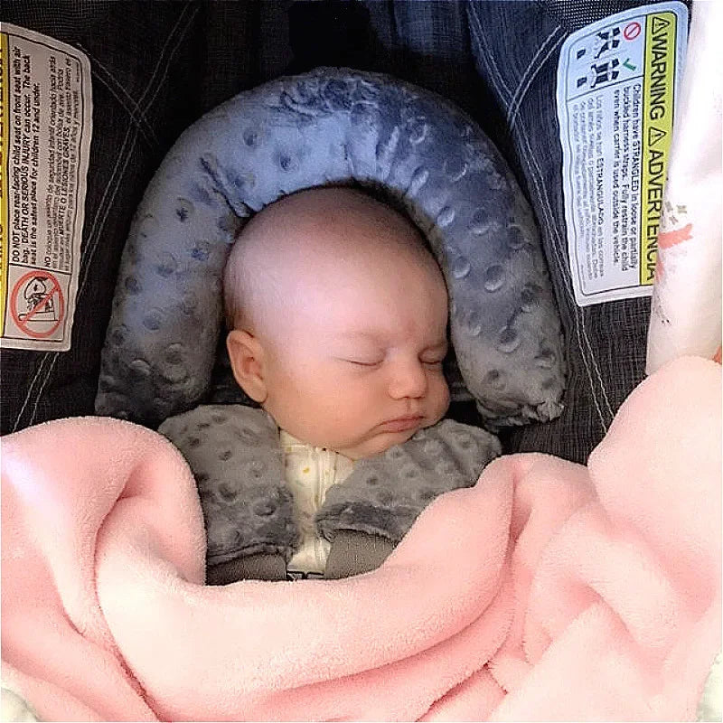 Baby Car Seat Head Support for Newborn, 2 in 1 Infant Car Seat Head Body Support with Strap Pads, Soft Stroller Cushion Pillow Insert
