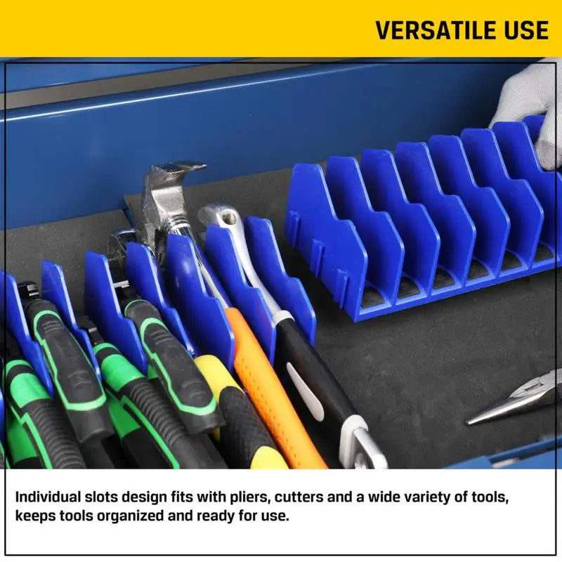 10PCS Modular Wrench Organizer Wrench Holder - Wrench Tool Organizers for Tool Drawer Storage, Wrench Storage Set with Metric & SAE Label, Wrench Rack Tool Gift for Professional Mechanics Men