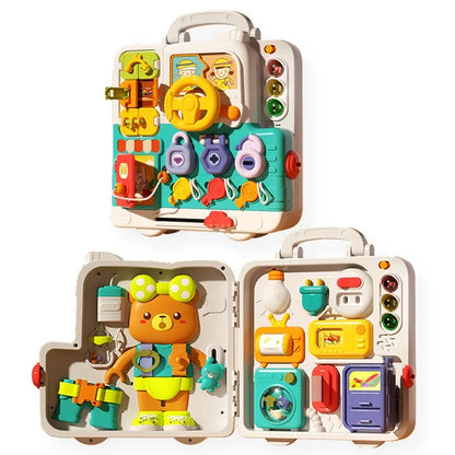 63 in 1 Baby Sensory Busy Board Montessori Toy Music Light Switch Multi functional Baby Sensory Early Education Learning Tool