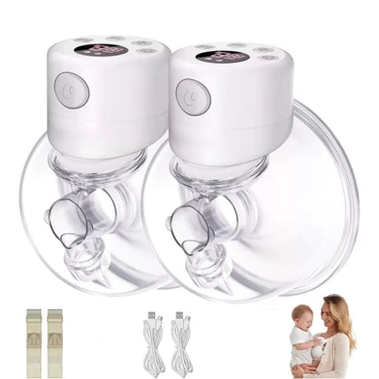 Breast Pump Kit Single Electric Breast Pumps, Hands-free Poratable Mom Milk Puller Pump, Slient Breastfeeding Pump for Baby