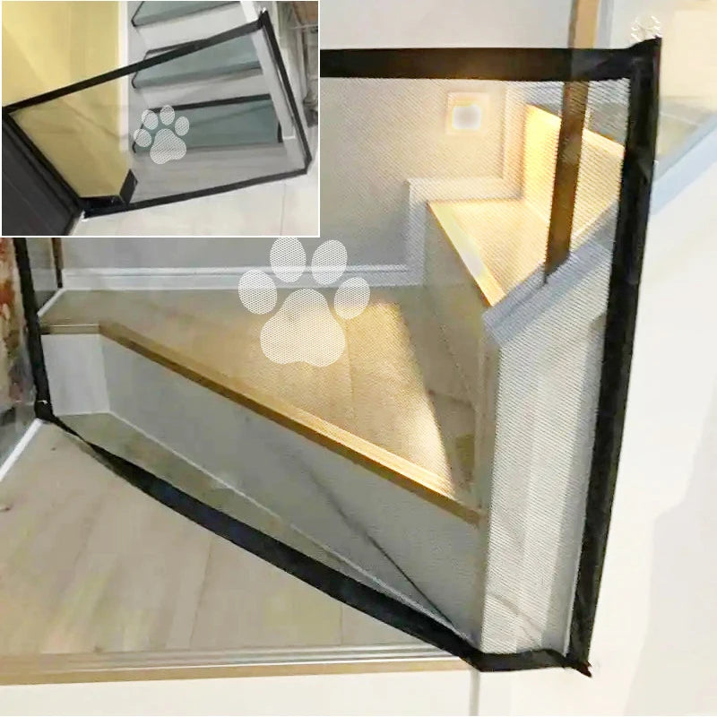 Pet Dogs Baby Safety Fence Cat and Dog Safety Fences Pet Divider Fences Portable Folding Breathable Mesh to Ensure Pet Safety