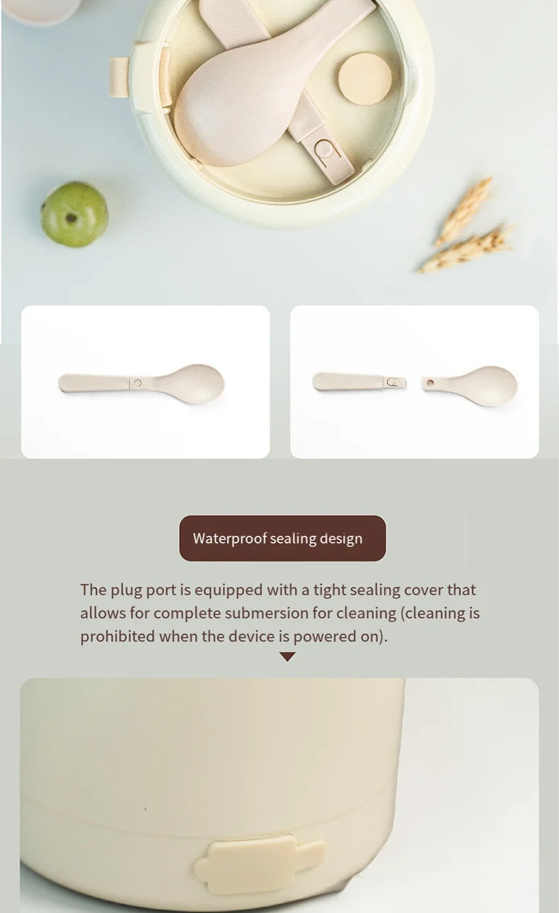 304 Stainless Steel USB Constant Temperature Breakfast Cup Plugable Soup Cup Long-lasting Insulation for Students Only