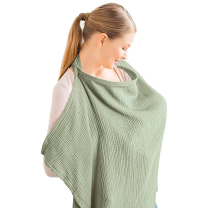 Breathable Baby Nursing Cover Maternity Breastfeeding Cover Cotton Muslin Baby Feeding Blanket Privacy Apron Stroller Blankets