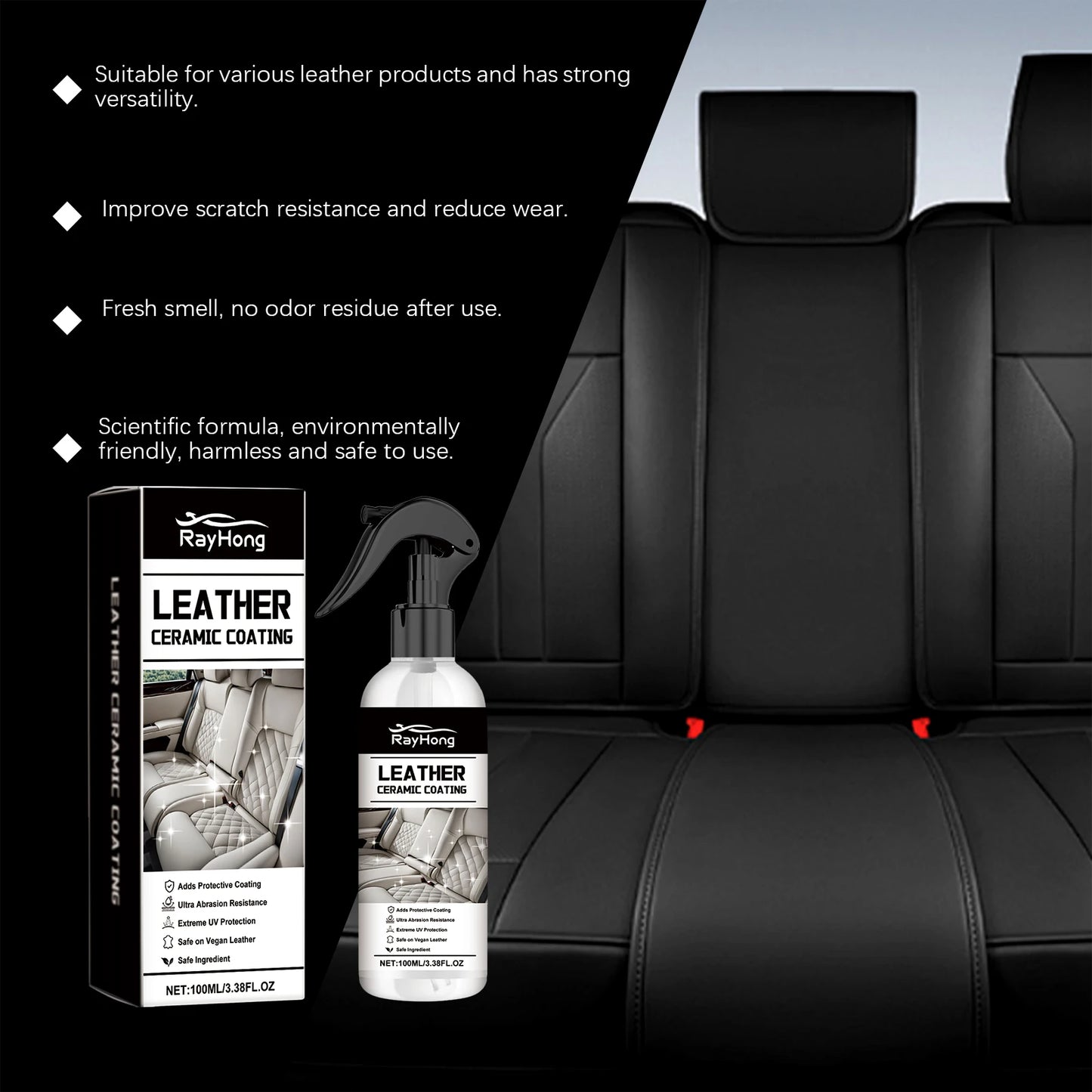 Car Leather Restorer Back To Black Gloss Rubber Plastic Renovator Longlasting Coating Leather Restore Auto Polish Cleaning Care