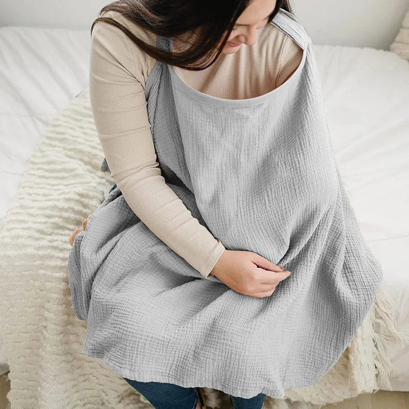 Breathable Baby Nursing Cover Maternity Breastfeeding Cover Cotton Muslin Baby Feeding Blanket Privacy Apron Stroller Blankets