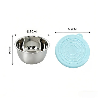 12pc 304 Stainless Steel Food Containers with Leakproof Lids - Dishwasher Safe Salad Dressing Cups for Meal Prep, Bento & Picnic