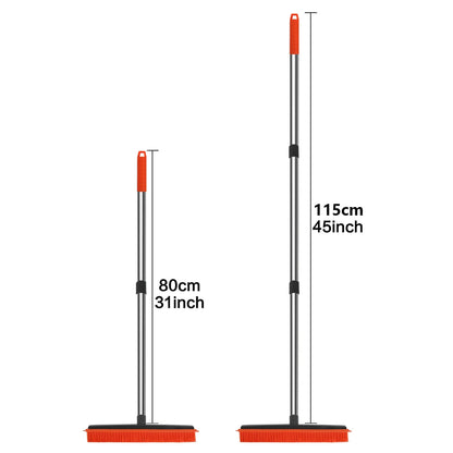 Carpet Rake for Pet Hair Removal, Reusable Pet Hair Remover Broom, 60'' Adjustable Long Handle Dog and Cat Hair Remover Tool Set of 3, Lint Remover Scraper for Carpets, Rugs, Mats, Couch, Car