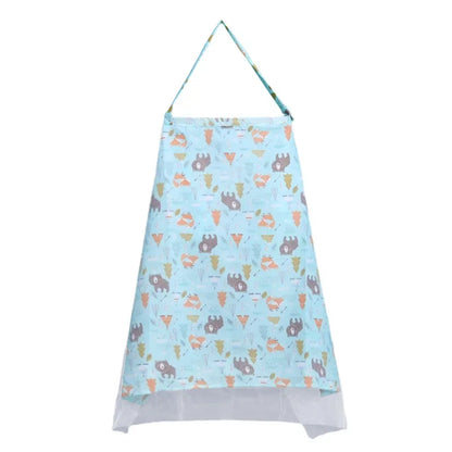 100% Cotton Baby Feeding Nursing Covers Mother Outing Breastfeeding Towel Nursing Cloth with Mosquito Net Baby Stroller