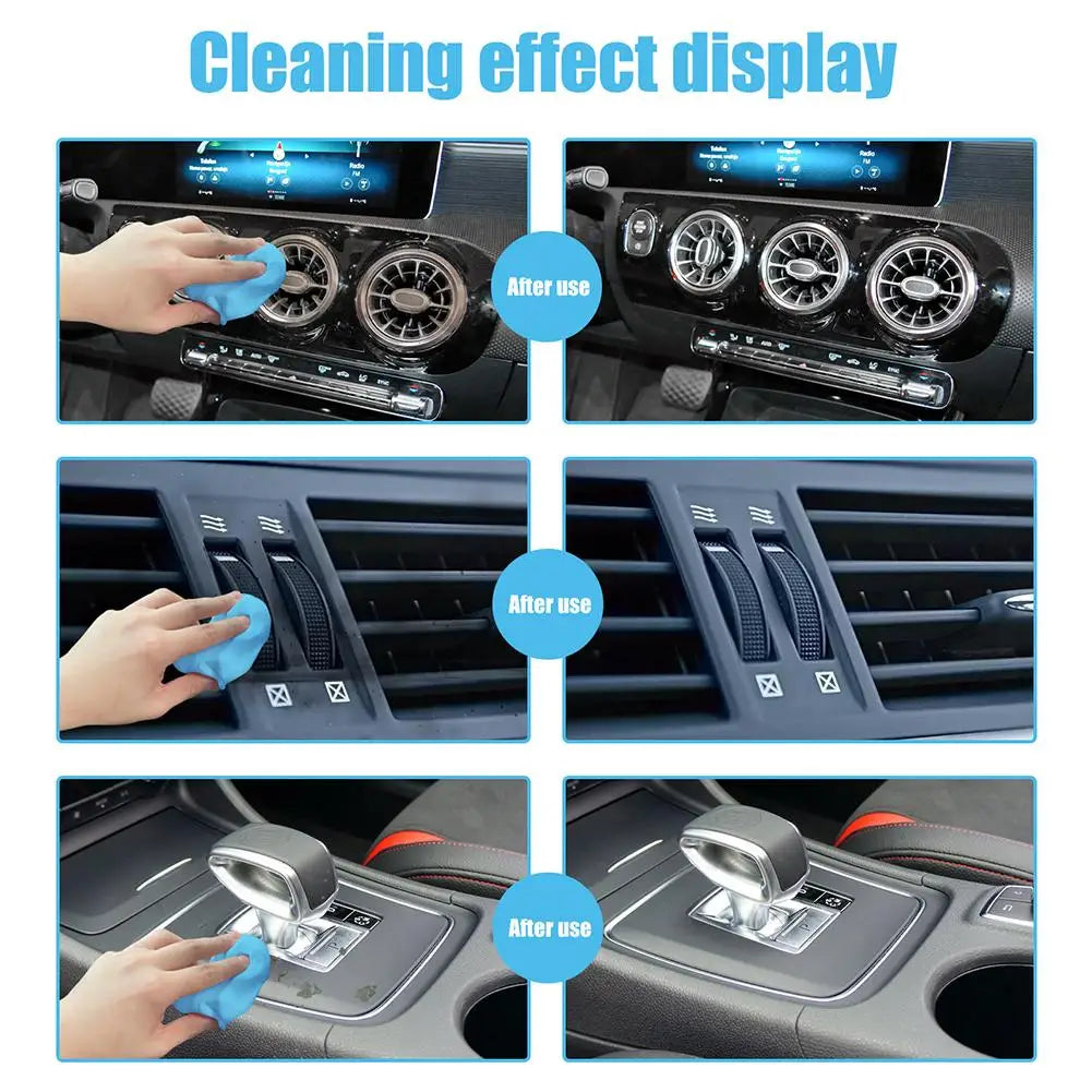 Car Cleaning Gel Putty Reusable Car Interior Detailing Mud Dust Computer Dust Cleaning Keyboard Remover Gel Auto Vent Clean H7U4