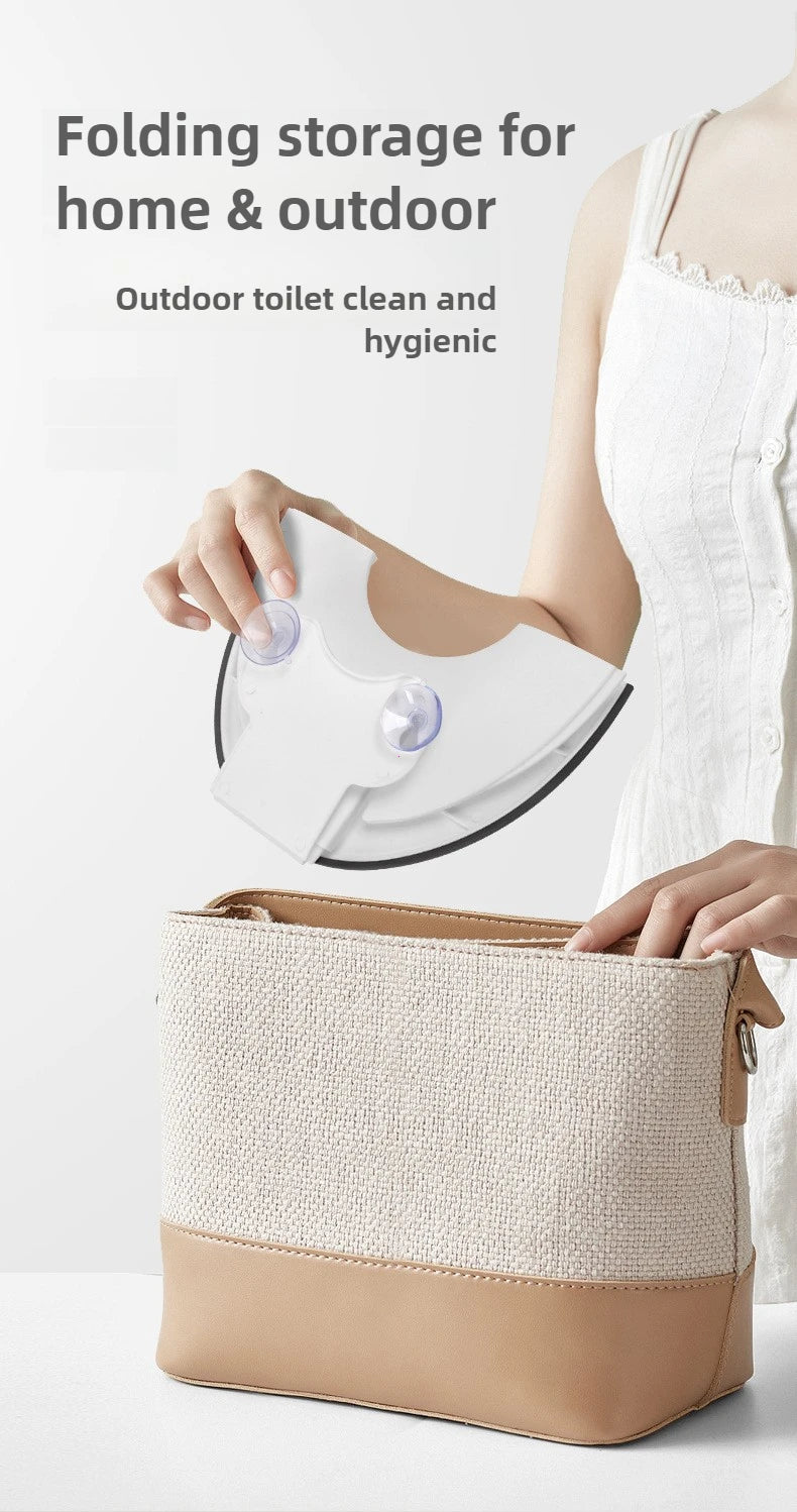 Foldable Toddler Toilet Seat, Portable Toilet Training Seats with Urine Barrier, Universal Family Toilet Seat with Suction Cups