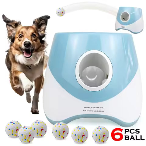 Dog Ball Thrower Launcher, Automatic Ball Launcher for Dogs, 3 Adjustable Distance Settings, Indoor OutdoorInteractive Toy, with 3 2.3-inch Balls
