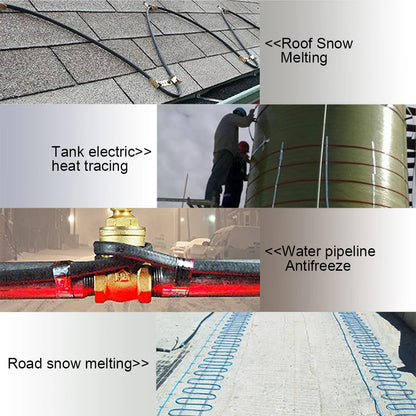 Minco Heat 17w/m 1~50 Meters Waterproof Self Regulating Heating Cable 65°C Prevent Pipe Freeze Heat Trace System