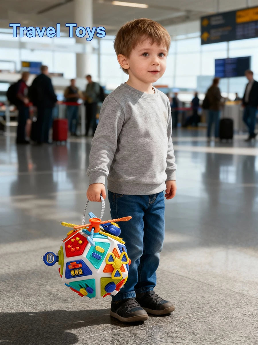 22-in-1 Baby Busy Board Activity Cube Toys Montessori Toy Educational Learning Sensory Travel Toys for Infant Christmas Gifts