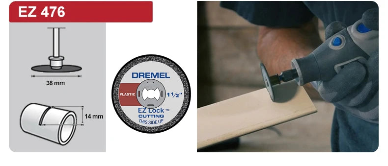 Dremel EZ688-01 EZ LOCK Rotary Tool Cutting Discs Accessory Kit Grinding Wheel for Metal Wood Glass Plastic Cut off Polish 11Pcs