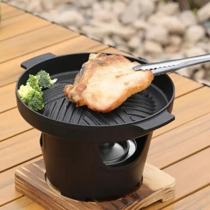 Detachable Japanese Alcohol Stove Korean Portable Non-stick Mini Barbecue Stove Barbecue Grill Camping