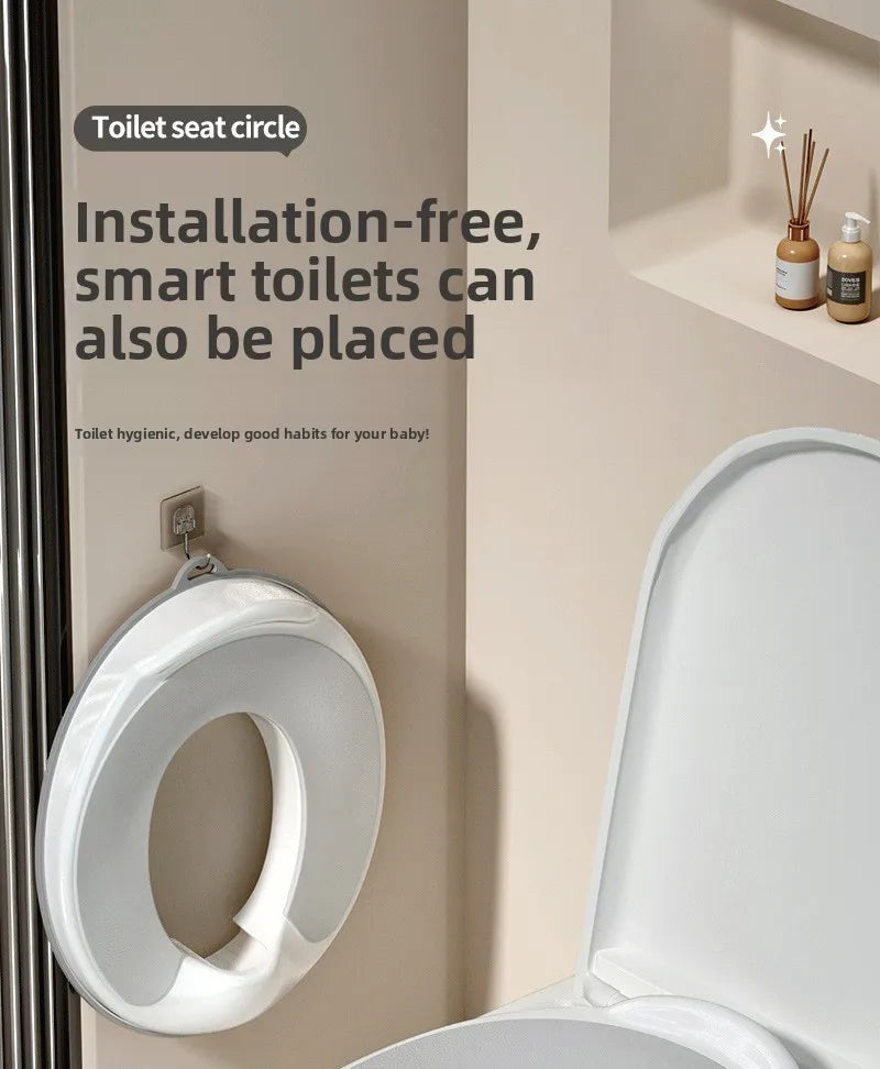 Potty Training Seat Built-in Toilet Seat, Elongated Toilet Seat Children's Toilet Seat Toilet Seat Children's Toilet Seat Universal Splash Proof Toilet for Male and Female Babies