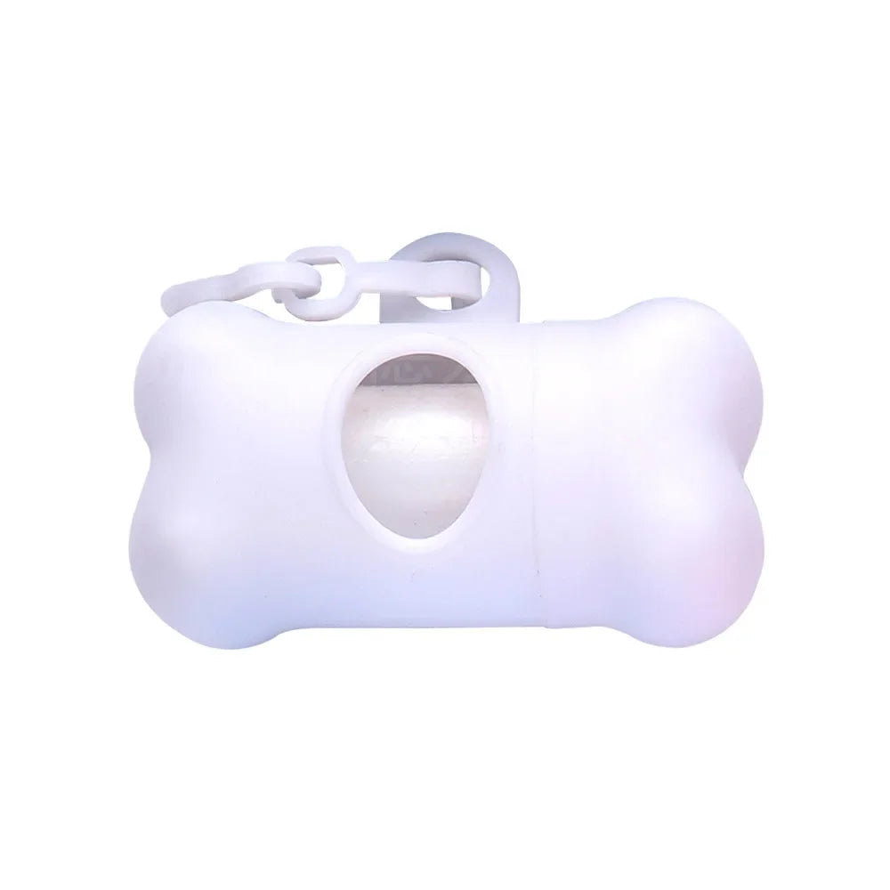 1pc Bone Shaped Bag Dispenser Disposable Pet Dog Waste Bag Holder Plastic Garbage Bag Case Carrier Disposal Poop Bag Dispenser