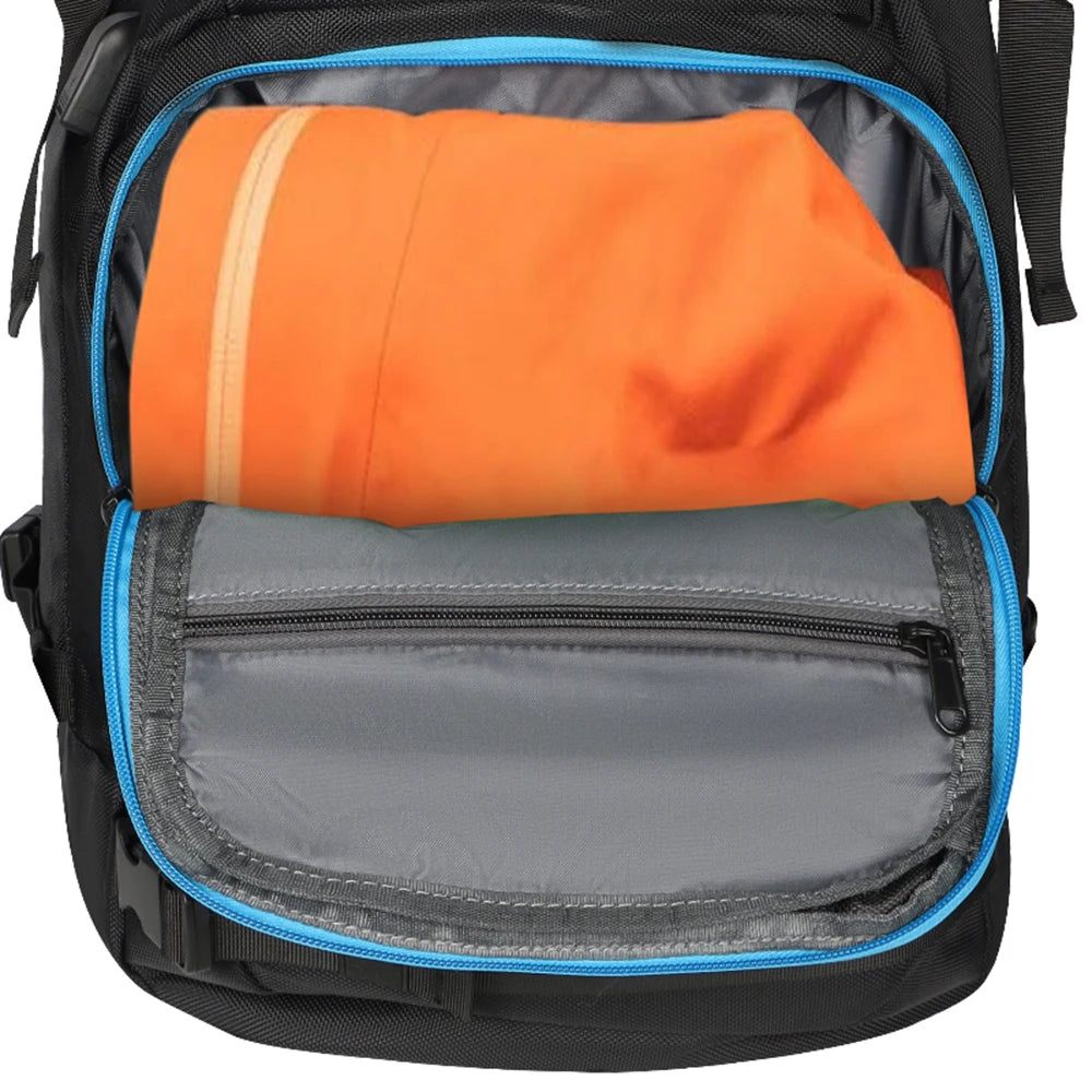 50L Ski Boot Bag with Rubberized Exterior/Waterproof Bottom for Skis, Snowboard, Ski Helmet, Accessories