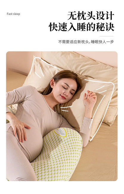 U-Shaped Pregnancy Pillow for Side Sleeping Maternity Body Pillow with Back & Belly Support Cooling Summer Sleep Comfort