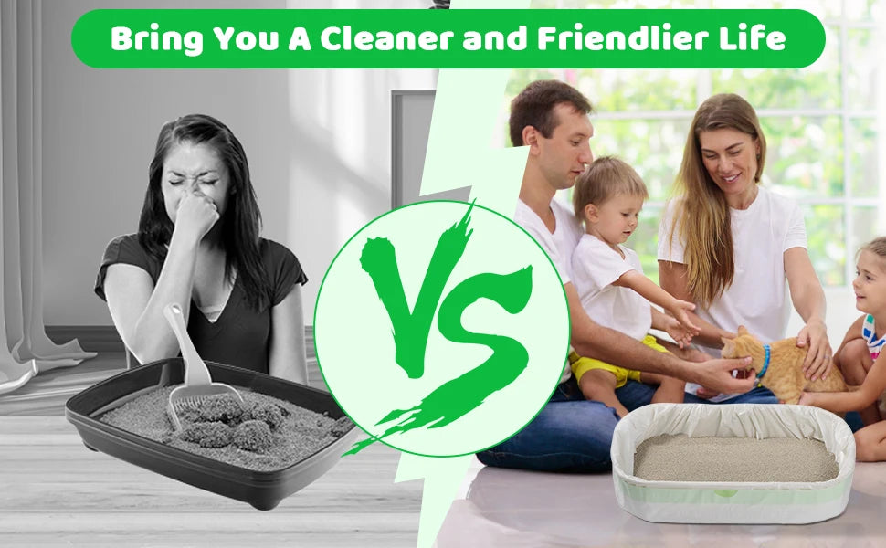 Heavy Duty Extra Thick Litter Pan Liners,Jumbo Drawstring Cat Litter Bags,Large Litter Box Liners 37x18inch 1/2/5 Rolls