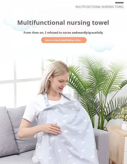 New Mother Nursing Cover Privacy Apron Cloth Cotton Muslin Blanket For Newborn Baby Outdoor Adjustable Breastfeeding Covers Cape