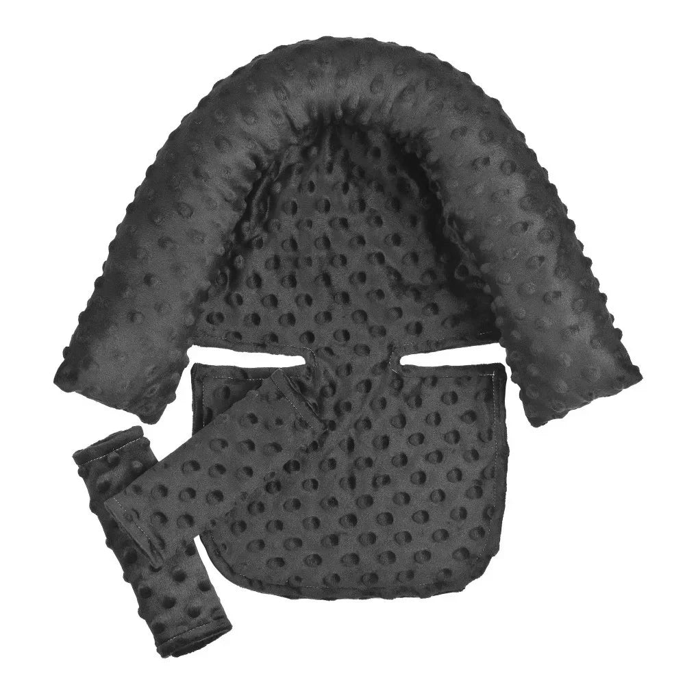 Baby Car Seat Head Support for Newborn, 2 in 1 Infant Car Seat Head Body Support with Strap Pads, Soft Stroller Cushion Pillow Insert