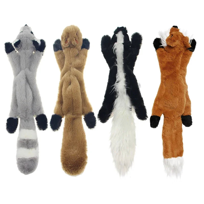 New 45cm Simulated Animal Holster No Stuffing with Squeakers Dog Chew Toy Durable Plush Crinkle Pet Squeak Toys Pet Supplies