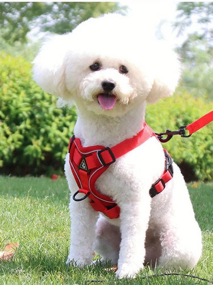 No Pull Dog Harness and Leash Set Adjustable Pet Harness Vest for Small Dogs Cats Reflective Dog Chest Strap Lead Walking
