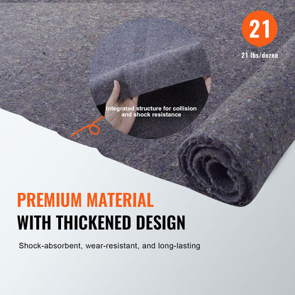 12/24 Pcs Pack Moving Blankets 54x72in Heavy Duty Padded Packing Blankets for Moving Shipping Protecting Furniture Professional Quilted Furniture Blankets for Moving Supplies