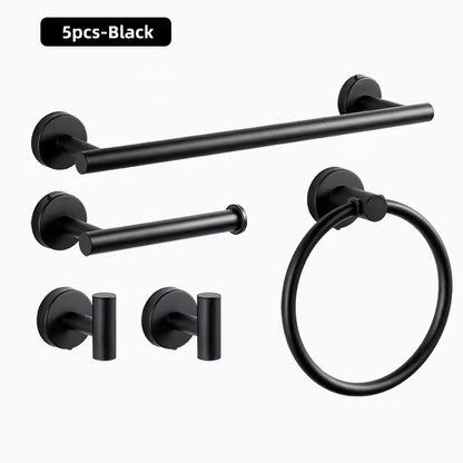 10pcs Bathroom Hardware Set, Including 16" Hand Towel Bars, Toilet Paper Holders, Towel Rings, Robe Towel Hooks
